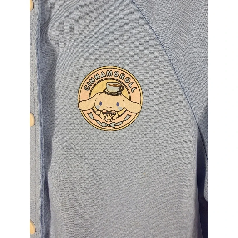 Kids Blue Sanrio Cinnamoroll Bomber Jacket Sailor Collar Lond Sleeves an a Bag - Picture 7 of 13